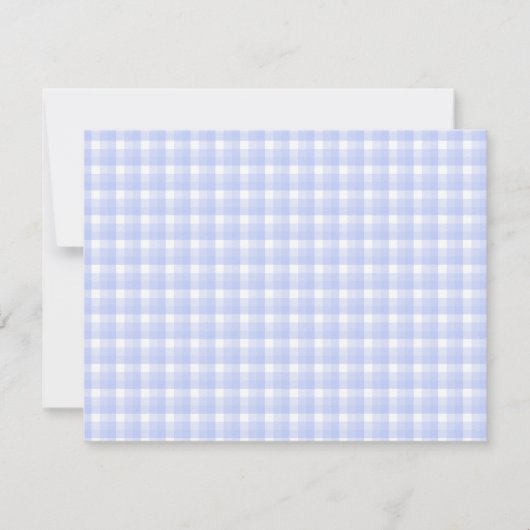 Gingham check pattern. Light Blue & White. (Front)