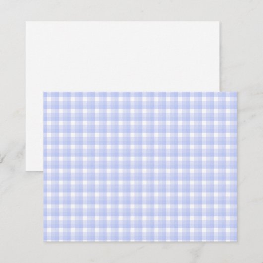 Gingham check pattern. Light Blue & White. (Front/Back)