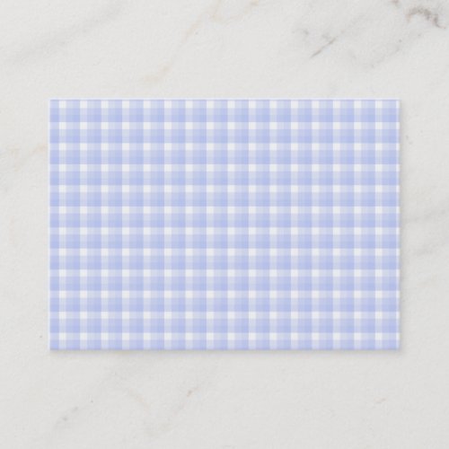Gingham check pattern. Light Blue &amp; White. Business Card