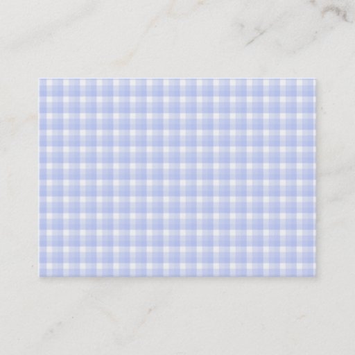 Customizable Gingham check pattern. Light Blue &amp; White. Business Card