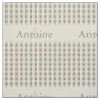 Gingham Check Pattern Monogram Khaki Sand Beige