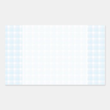 Gingham Check Pattern. Pale Blue And White. Rectangular Sticker by Graphics_By_Metarla at Zazzle