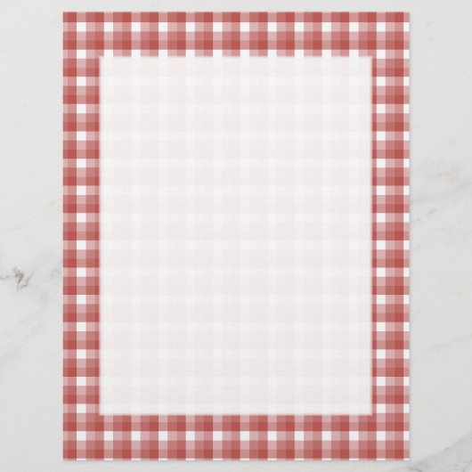 Gingham check pattern. Red and White. (Front)
