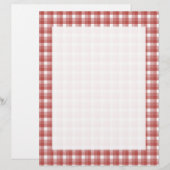 Gingham check pattern. Red and White. (Front/Back)
