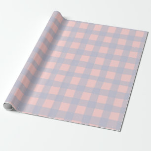 Gingham Check Pattern with White Speckles Wrapping Paper