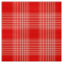 Gingham Check Red and White Fabric
