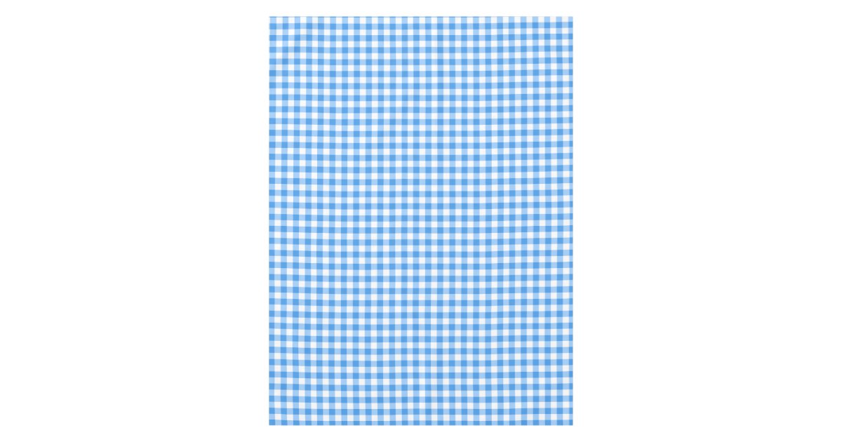 Gingham Check Tablecloth Blue And White Checks Zazzle