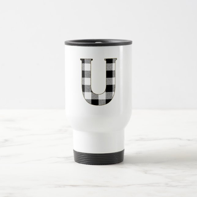 Gingham Check U Travel Mug (Center)