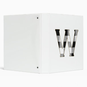 Gingham Check W 3 Ring Binder