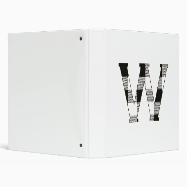 Gingham Check W 3 Ring Binder (Background)