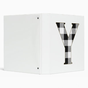 Gingham Check Y Binder