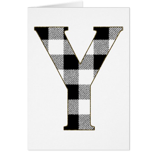 Gingham Check Y Cards (Front)