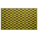 Gingham Check Yellow and Black Pattern Fabric