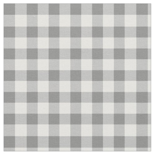 Gingham Checked Pattern  Gray And White Fabric