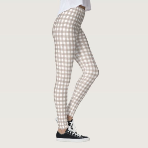 Gingham Checked Pattern Leggings