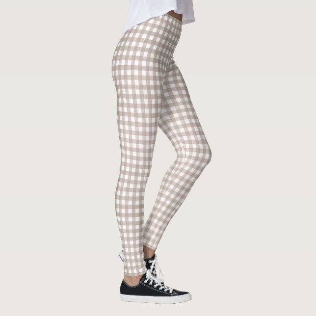 Gingham Checked Pattern Leggings (Right)