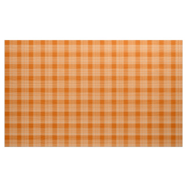 Gingham Checkered Burnt Orange and White Fabric (Yard)