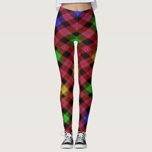 Gingham Checkered Multicolored Leggings