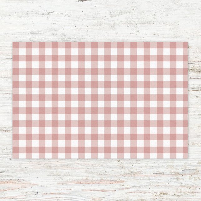 Gingham Checkered Patten in Pastel Colors Tissue Paper (In situ)