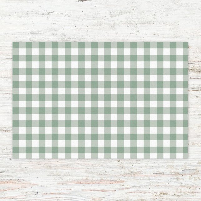 Gingham Checkered Patten in Pastel Colors Tissue Paper (In situ)