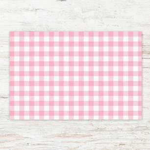 Gingham Checkered Patten in Pastel Colors Tissue Paper