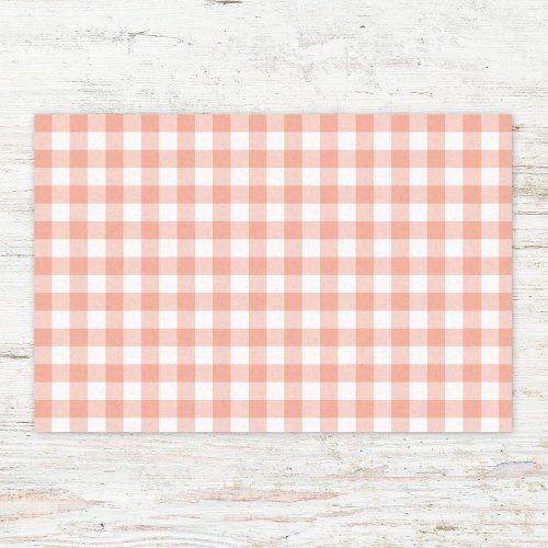 Gingham Checkered Patten in Pastel Colors Tissue Paper