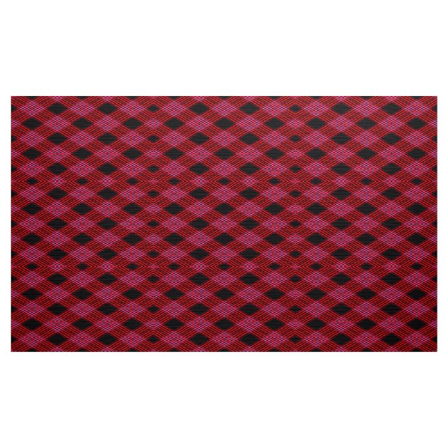 Gingham Checkered Red and Black Pattern Fabric (Yard)
