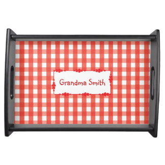 Gingham Checks Serving Trays