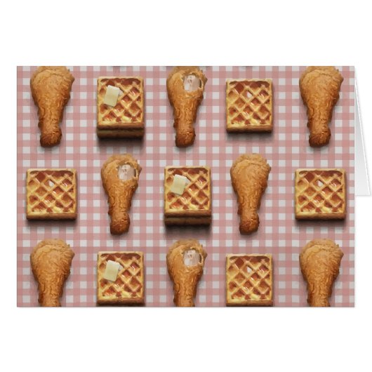 gingham chicken waffles cards (Front Horizontal)