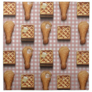 gingham chicken waffles cloth napkin