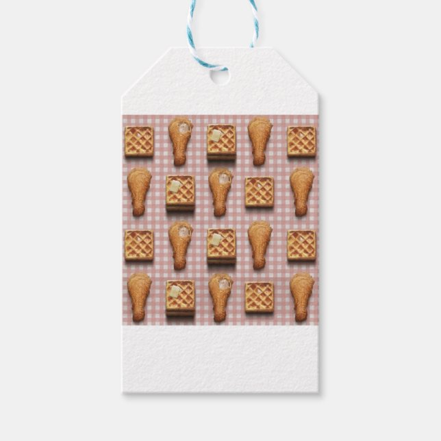 gingham chicken waffles gift tags (Front)