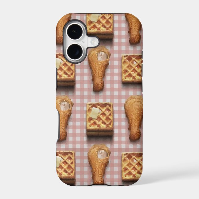 gingham chicken waffles iphone case (Back)