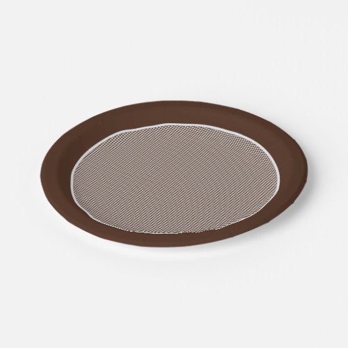 Gingham_Chocolate Brown_Paper Plates