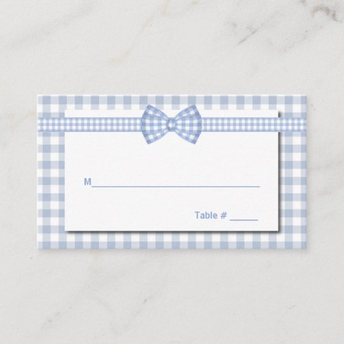 Gingham Country Chic Wedding Place Card Business Card Template