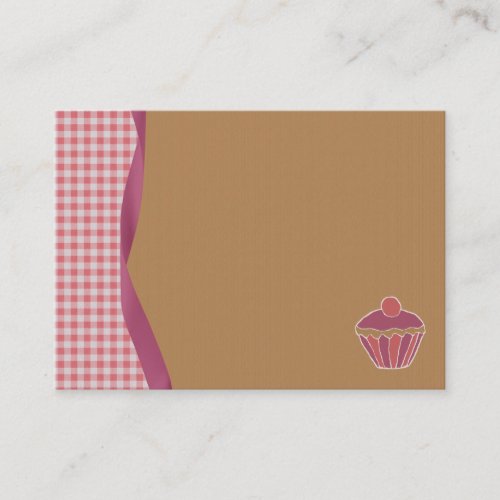 Gingham Cupcake Business Cards