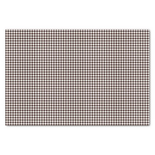 Gingham_Dark_Brown_Tissue Wrapping Paper