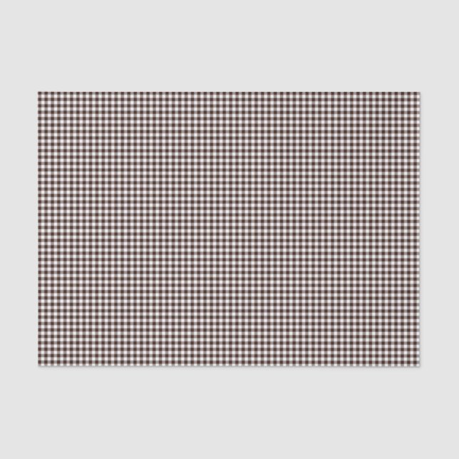 Gingham-Dark-Brown-Tissue Wrapping Paper (Front)