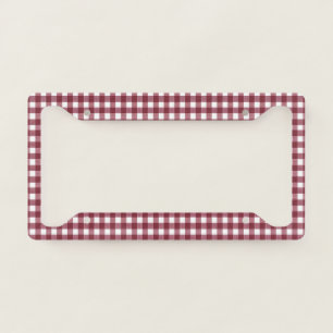 Gingham Design License Plate Frame