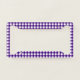 Gingham Design License Plate Frame