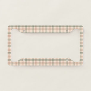 Gingham Design License Plate Frame