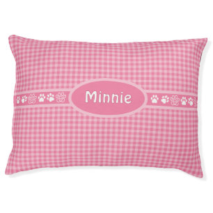 Gingham Dog Bed