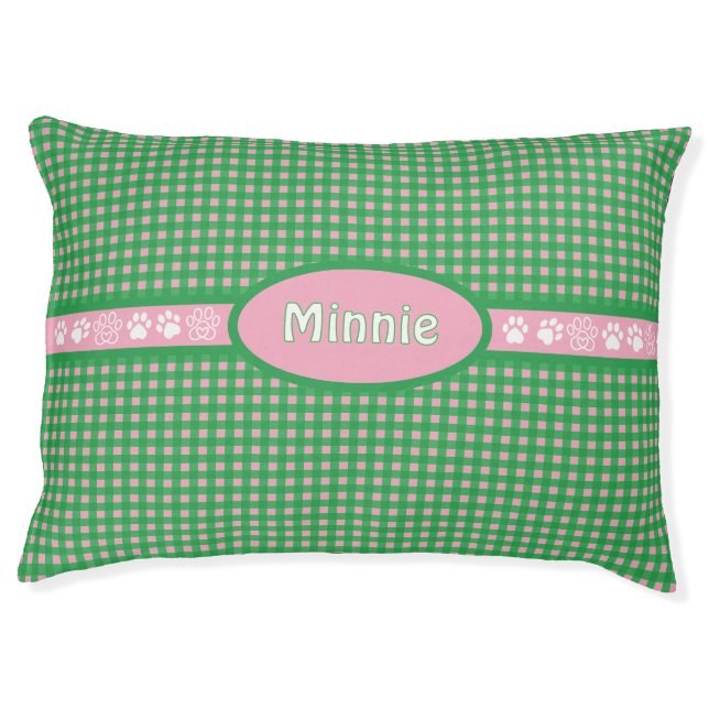 Gingham Dog Bed (Front)