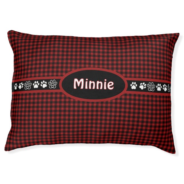 Gingham Dog Bed (Front)