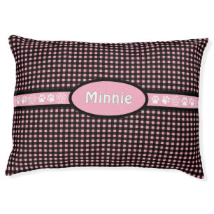 Gingham Dog Bed