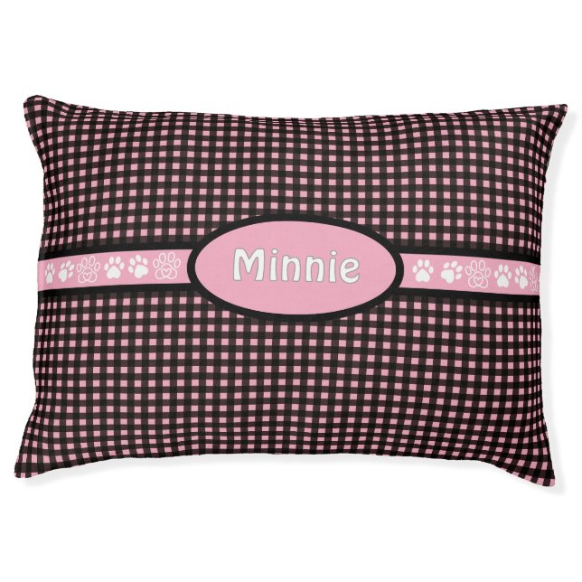 Gingham Dog Bed (Front)