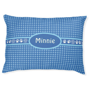 Gingham Dog Bed