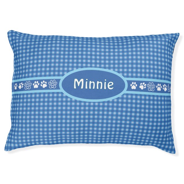 Gingham Dog Bed (Front)