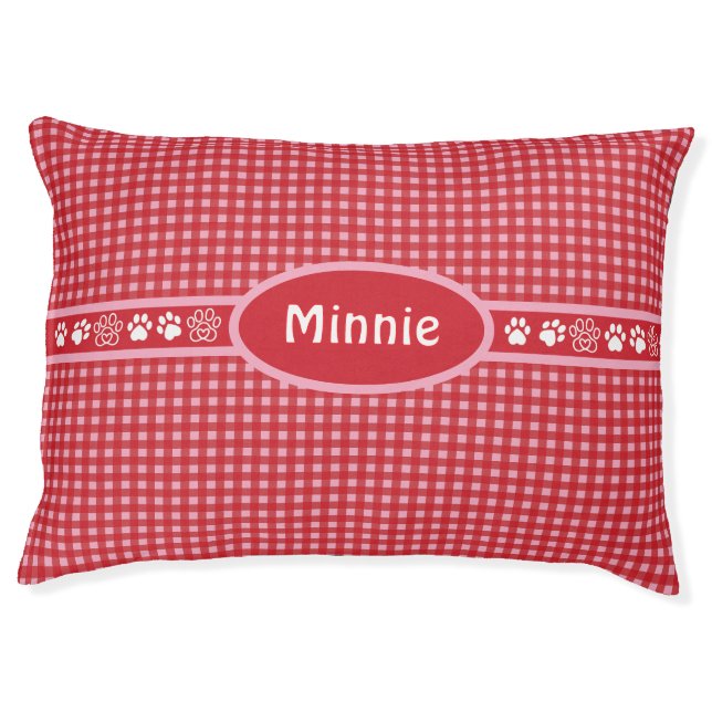 Gingham Dog Bed (Front)
