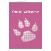 gingham dog paw - pink (Front)