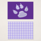gingham dog paw - purple (Front & Back)
